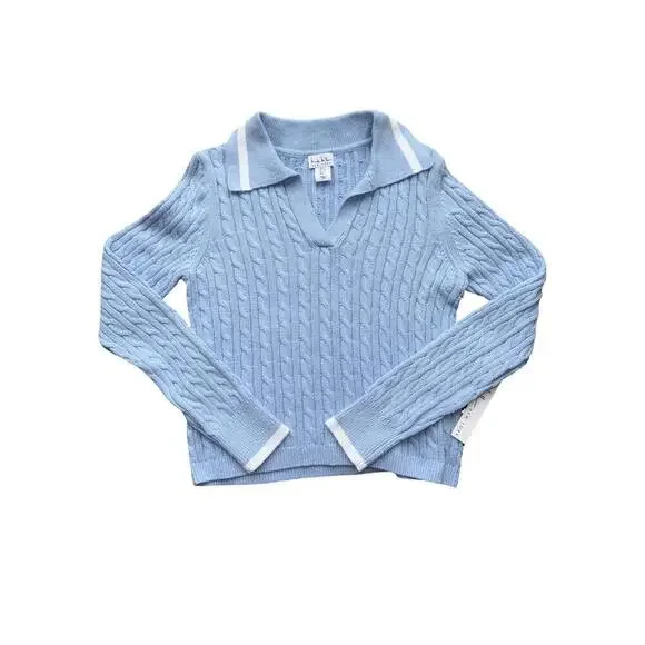 Nicole Miller Blue Crroped Sweater Size Small. New - Picture 1 of 5
